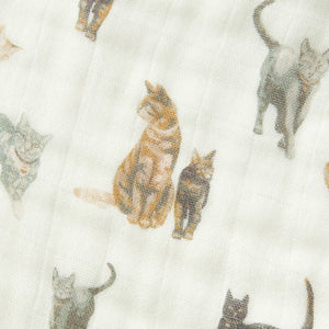 Milkbarn Contour Four Layer Burp Cloth / Cat
