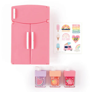 Mini Fridge with Lip Gloss Set