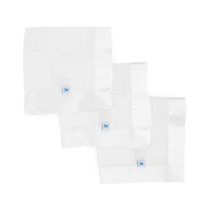 Little Unicorn Cotton Muslin Security Blanket 3 Pack / White