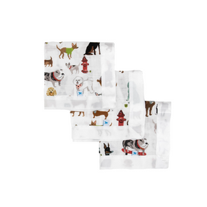 Little Unicorn Cotton Muslin Security Blanket 3 Pack / Woof