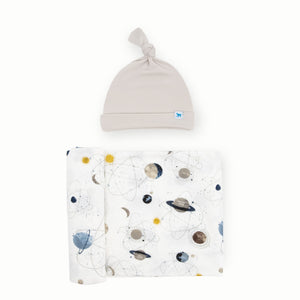 Little Unicorn Stretch Knit Hat & Swaddle Set