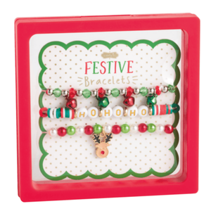 Christmas Beaded Bracelet Set