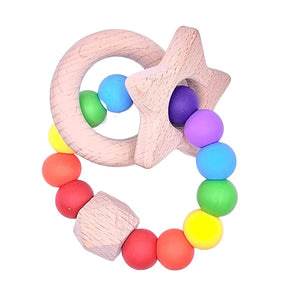 Sugar + Maple Beechwood Ring Teether