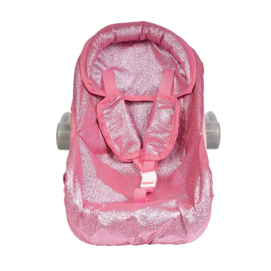 Adora Pink Glam Glitter Baby Doll Car Seat Carrier