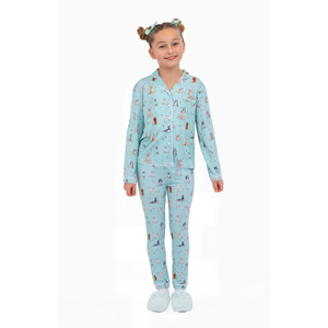 Best Puppies Girl's Long Sleeve Jersey PJ Set