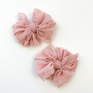 Ruffle Hair Clip Set