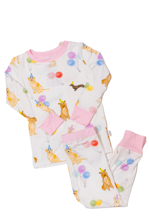 Long-Sleeve Pajama Set / Dog Party