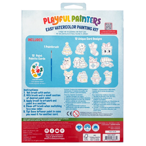 Ooly Playful Painters: Easy Watercolor Painting Kit - Merry & Bright