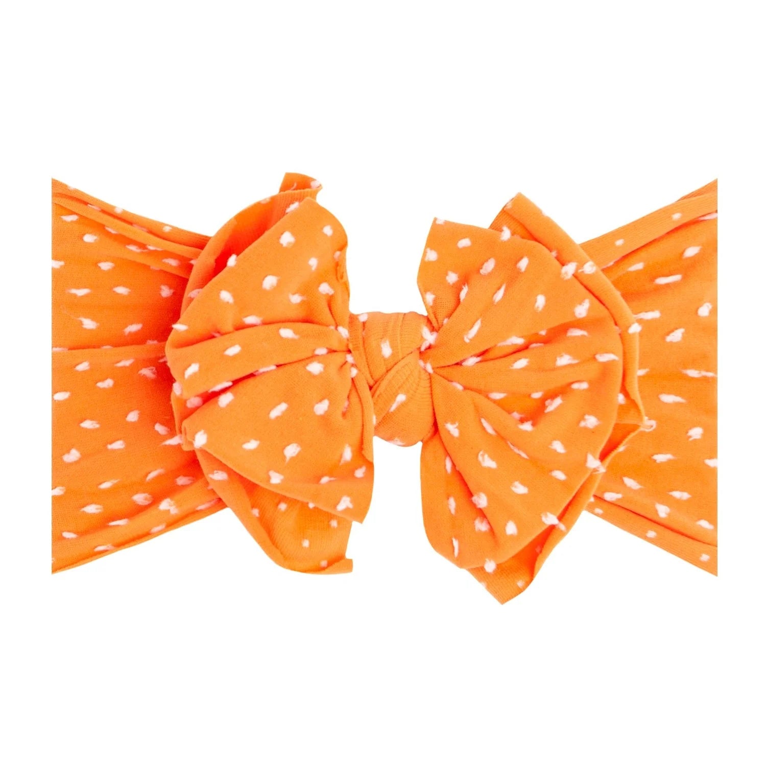 Baby Bling FAB-BOW-LOUS Headband / Orange Shabby Dot
