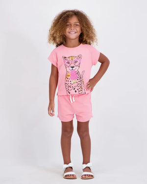 Cheetah French Terry Matching Short Set