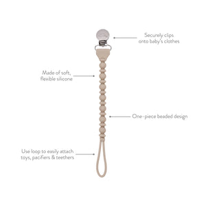 Itzy Ritzy Sweetie Strap Silicone Beaded Pacifier Clip