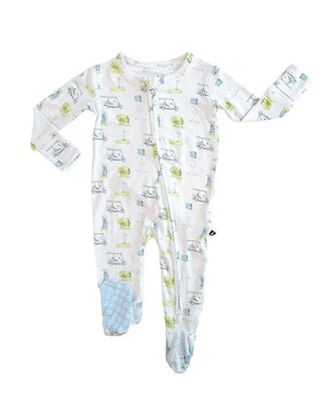 Lev Baby Zippered Footie / Walter Golf
