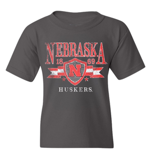 Nebraska Huskers Pep Rally Charcoal Tee