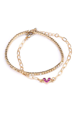 Chic Linked with Love Bracelet Set