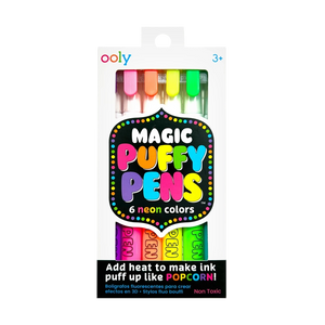 Ooly Magic Puffy Pens Set - Neon