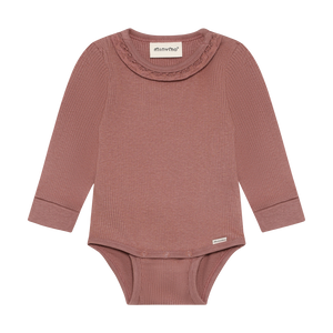Minymo Ribbed Bodysuit / Burlwood
