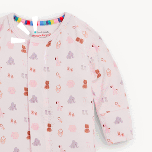 Magnetic Me Modal Convertible Coverall / Pink Nursery Nostalgia