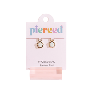 Pierced Flower Opal Earring Charms