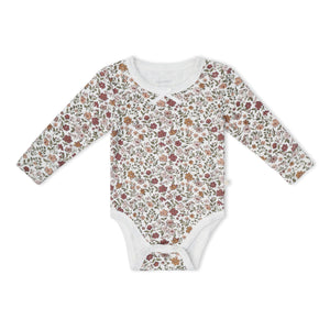 Organic Bodysuit & Foldover Pant Set / Woodland Sprig