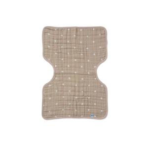 Little Unicorn Cotton Muslin Burp Cloth / Taupe Cross