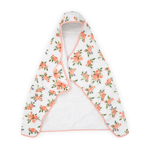 Little Unicorn Toddler Hooded Towel / Watercolor Roses
