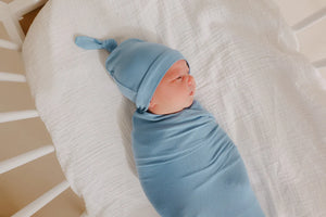 Copper Pearl Knit Swaddle Blanket / Robin