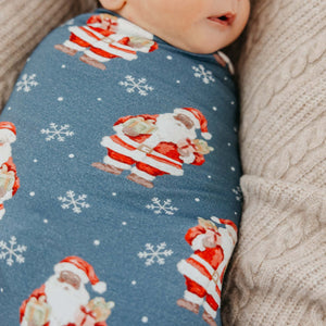 Copper Pearl Bamboo Swaddle Blanket / Santa Claus