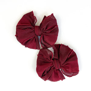 Ruffle Hair Clip Set