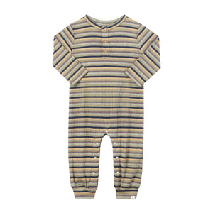 Me & Henry Mason Ribbed Romper / Green Multi