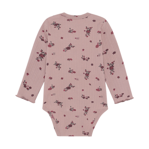 Minymo Floral Bodysuit / Fawn