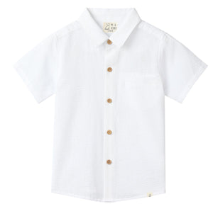 Me & Henry Newport Woven Shirt / White Seersucker