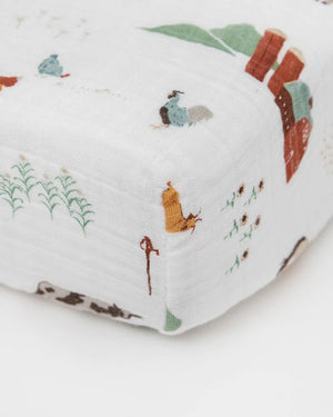 Little Unicorn Cotton Muslin Changing Pad Cover / Farmyard