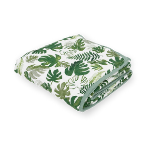 Little Unicorn Cotton Muslin Original Quilt (47"x47") / Tropical Leaf