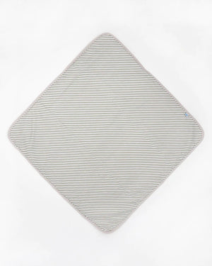 Little Unicorn Infant Hooded Towel / Grey Stripe