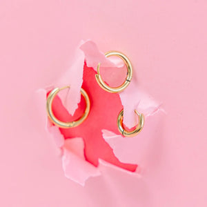 Pierced Huggie Earrings