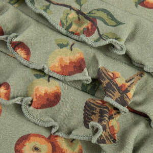 Milkbarn Organic Ruffle Zipper Footed Romper / Apple Orchard