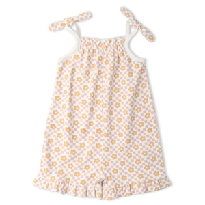 Organic Ruffle Jumpsuit / Pop Floral