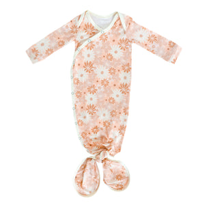 Copper Pearl Newborn Knotted Gown / Penny