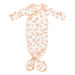 Copper Pearl Newborn Knotted Gown / Rue