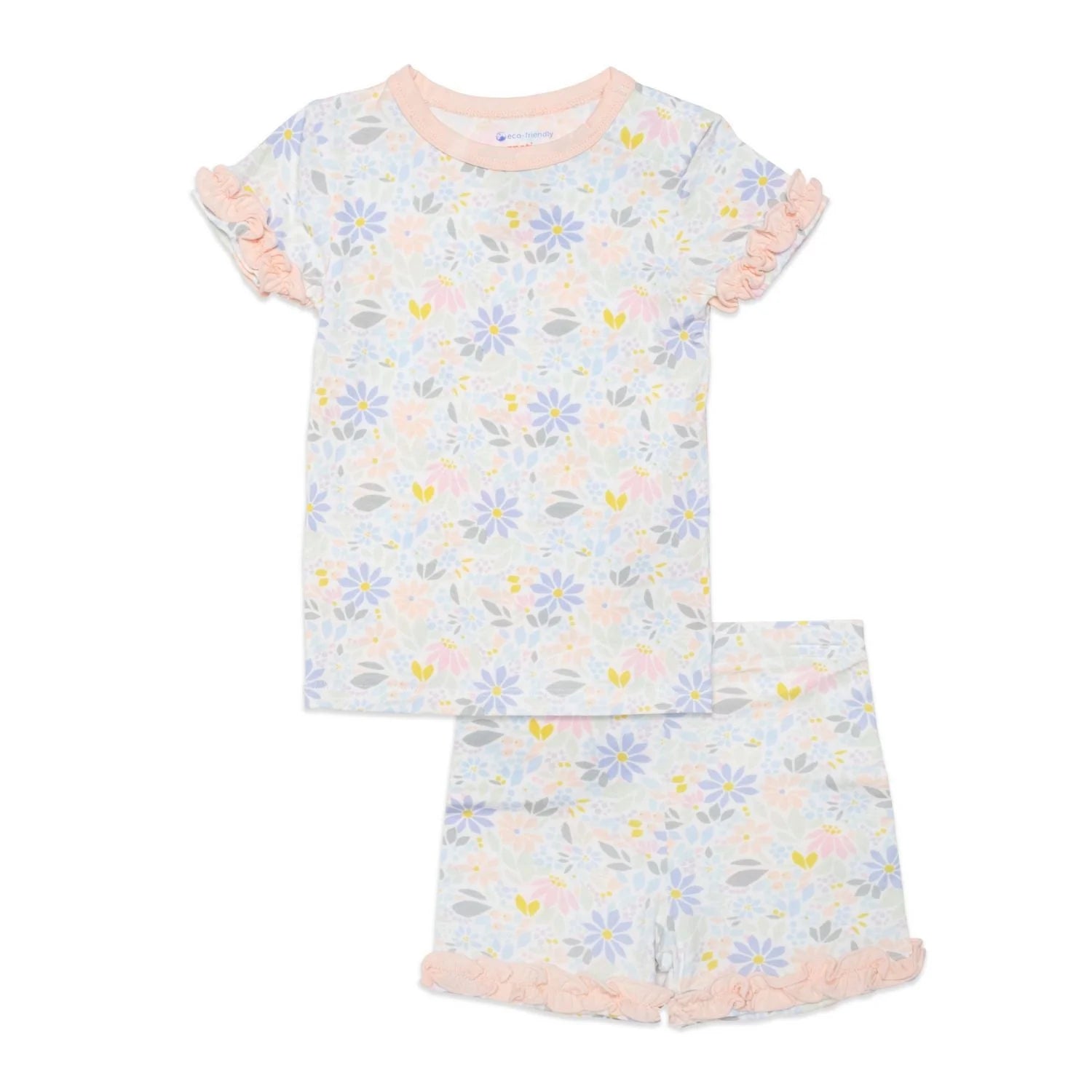 Magnetic Me Modal No Drama Magnetic Me Pajama Ruffled Shortie Set / Darby