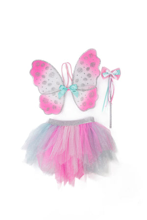 Think Mint Pink Skirt, Wings, & Wand Set - 4-6 Years