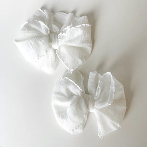 Ruffle Hair Clip Set