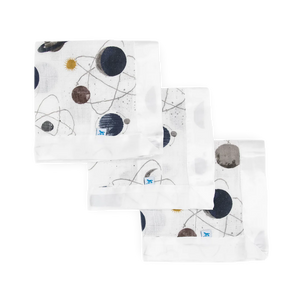 Little Unicorn Cotton Muslin Security Blanket 3 Pack / Planetary