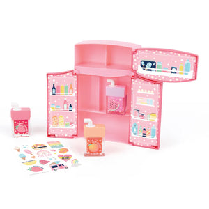 Mini Fridge with Lip Gloss Set