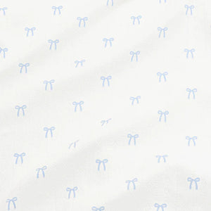 Kyte Baby Pointelle Zippered Footie / Sweet Blue Bow