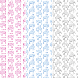 Plush Minky Fleece Personalized Blanket | Elephant