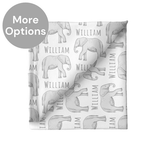 Personalized Stretchy Blanket | Elephant