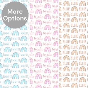 Plush Minky Fleece Personalized Blanket | Rainbow