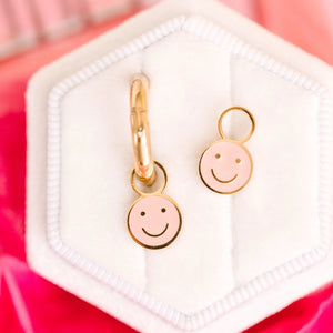 Pierced Pink Smiley Charms