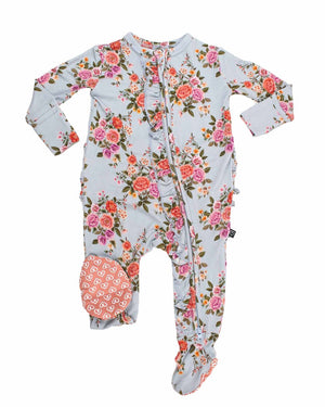 Lev Baby Ruffled Zip Footie / Quinn Floral